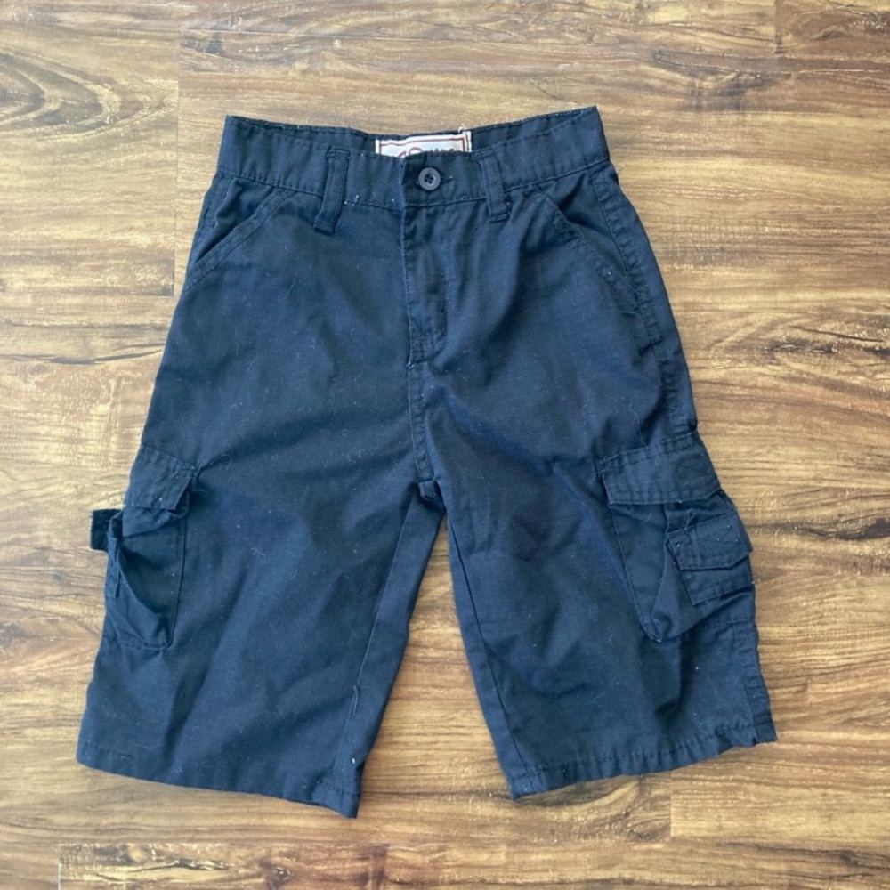 Black Cargo Shorts for Kids Size 7